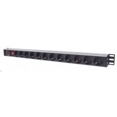 Intellinet Vertical Rackmount 12-Way Power Strip - German Type, rozvodný panel, 12x DE zásuvka, 1.6m kabel Intellinet Vertical Rackmount 12-Way Power Strip - German Type, rozvodný panel, 12x DE zásuvka, 1.6m kabel