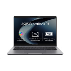 ASUS NTB ExpertBook PM3 (PM3406CKA-NZR732X), AI 7 350, 14" 2560x1600, 32GB, 1TB SSD, Radeon, W11 Pro, Misty Grey ASUS NTB ExpertBook PM3 (PM3406CKA-NZR732X), AI 7 350, 14" 2560x1600, 32GB, 1TB SSD, Radeon, W11 Pro, Misty Grey