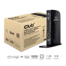 Club3D Dokovací stanice USB-A nebo USB-C Dual Display 4K60Hz (6x USB 3.0/2x DP/Ethernet/USB-B/2x audio) Club3D Dokovací stanice USB-A nebo USB-C Dual Display 4K60Hz (6x USB 3.0/2x DP/Ethernet/USB-B/2x audio)