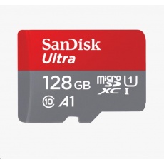 SanDisk MicroSDXC karta 128GB Ultra (100MB/s, Class 10, Android) + adaptér SanDisk MicroSDXC karta 128GB Ultra (100MB/s, Class 10, Android) + adaptér