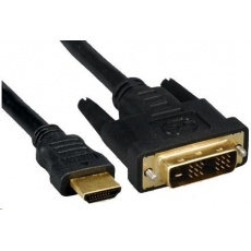 PREMIUMCORD Kabel HDMI - DVI-D 1m (M/M, zlacené kontakty, stíněný) PREMIUMCORD Kabel HDMI - DVI-D 1m (M/M, zlacené kontakty, stíněný)