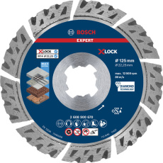 Bosch diamantový dělicí kotouč EXPERT MultiMaterial X-LOCK 125 × 22,23 × 2,4 × 12 mm Bosch diamantový dělicí kotouč EXPERT MultiMaterial X-LOCK 125 × 22,23 × 2,4 × 12 mm