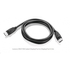LENOVO adaptér DisplayPort to DisplayPort - přenos signálu přes DP na DP, 0.5metru LENOVO adaptér DisplayPort to DisplayPort - přenos signálu přes DP na DP, 0.5metru