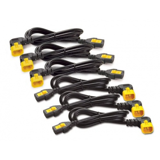 APC Power Cord Kit (6 ks), Locking, C13 to C14, (90°), 1.2m