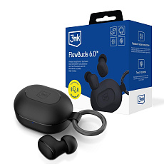 3mk bezdrátová stereo sluchátka FlowBuds 6.0 black, nabíjecí pouzdro, černá 3mk bezdrátová stereo sluchátka FlowBuds 6.0 black, nabíjecí pouzdro, černá