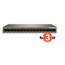 Tenda TEG1016M - 16-port Gigabit Ethernet Switch, 10/100/1000 Mbps, Fanless, Kov Tenda TEG1016M - 16-port Gigabit Ethernet Switch, 10/100/1000 Mbps, Fanless, Kov