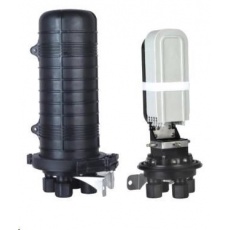 XtendLan Spojka, optická, vodotěsná, zemní/zeď/stožár, 96 vláken 4x12x2, 4 prostupy, matice, 415x206mm