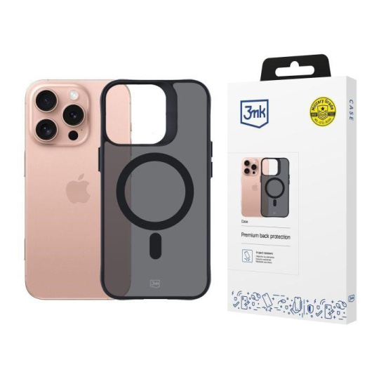 BAZAR - 3mk Smoke MagCase pro Apple iPhone 16 Pro - Poškozený obal (Komplet)