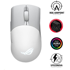 ASUS myš ROG KERIS WIRELESS AIMPOINT WHITE (P709), RGB, Bluetooth, bílá ASUS myš ROG KERIS WIRELESS AIMPOINT WHITE (P709), RGB, Bluetooth, bílá
