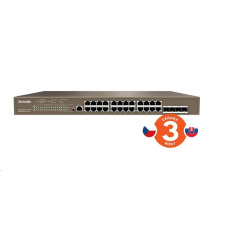 Tenda TEG5328P-24-410W - L3 managed Gigabit PoE AT Switch, 24x PoE AF/AT 10/100/1000Mbps, 4xSFP 1Gbps Tenda TEG5328P-24-410W - L3 managed Gigabit PoE AT Switch, 24x PoE AF/AT 10/100/1000Mbps, 4xSFP 1Gbps