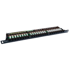 19"/0,5U Patch panel LEXI-Net 24port, UTP, Cat5E, krone, černý 19"/0,5U Patch panel LEXI-Net 24port, UTP, Cat5E, krone, černý