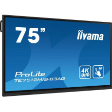 Iiyama ProLite IDS, 24/7, 190.5 cm (75''), PureTouch-IR, 4K, USB, USB-C, Ethernet, Wi-Fi, kit (USB), black Iiyama ProLite IDS, 24/7, 190.5 cm (75''), PureTouch-IR, 4K, USB, USB-C, Ethernet, Wi-Fi, kit (USB), black