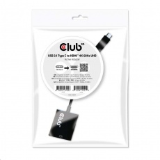 Club3D Adaptér aktivní USB 3.1 typ C na HDMI 2.0 UHD 4K60Hz HDR, 17cm Club3D Adaptér aktivní USB 3.1 typ C na HDMI 2.0 UHD 4K60Hz HDR, 17cm