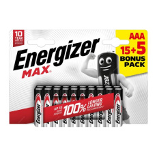 Energizer LR03/20 Max AAA 15+5 zdarma Energizer LR03/20 Max AAA 15+5 zdarma