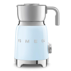 Smeg MFF11PBEU, napěňovač mléka, 500 W, 600 ml / 2,5 šálku, horká čokoláda / mléko, lehká pěna, pastelově modrý