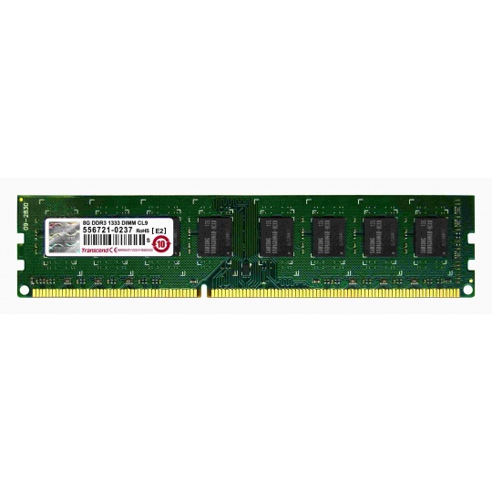 TRANSCEND DIMM DDR3 8GB 1333MHz 2Rx8 CL9