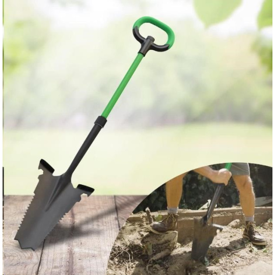 BAZAR - Hammersmith Rayzer Shovel rýč, rýč se špičatou čepelí, pilovité strany, 114cm
