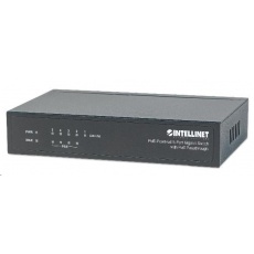 Intellinet 5-Port gigabit PoE+ Switch, 4x PoE port, 68W PoE budget, možnost napájet přes port 1 (PoE PD) Intellinet 5-Port gigabit PoE+ Switch, 4x PoE port, 68W PoE budget, možnost napájet přes port 1 (PoE PD)