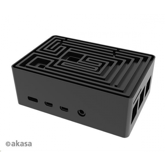 AKASA case Maze Pro, pro Raspberry Pi 4, hliník, černá