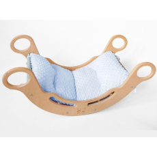 Potah na Montessori houpačku 5in1 - minky, Modrá Potah na Montessori houpačku 5in1 - minky, Modrá
