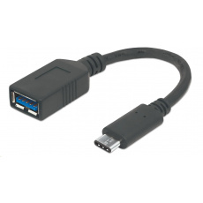 MANHATTAN Kabel Superspeed USB-C na USB, 15cm, černá MANHATTAN Kabel Superspeed USB-C na USB, 15cm, černá