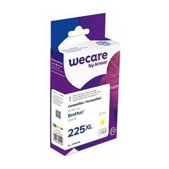 WECARE ARMOR cartridge pro Brother DCP-J4120D yellow, 12ml, kom. s LC225Y WECARE ARMOR cartridge pro Brother DCP-J4120D yellow, 12ml, kom. s LC225Y