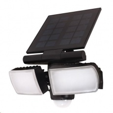 Solight LED solární osvětlení se senzorem, 8W, 600lm, Li-on, černá Solight LED solární osvětlení se senzorem, 8W, 600lm, Li-on, černá