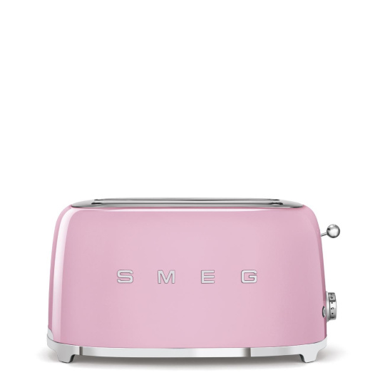 Smeg TSF02PKEU, toustovač / topinkovač, 4 toasty, 6 úrovní opékání, zásuvka na drobky, styl. 50. let, růžový Smeg TSF02PKEU, toustovač / topinkovač, 4 toasty, 6 úrovní opékání, zásuvka na drobky, styl. 50. let, růžový
