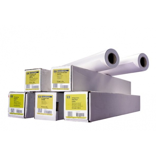 HP Heavyweight Coated Paper, 167 microns (6.6 mil) • 130 g/m2 (35 lbs) • 1067 mm x 68.6 m, Q1956A