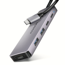 AXAGON HMC-5H60, USB 5Gbps hub, porty 2x USB-A, 1x USB-C, HDMI 4k/60, PD 100W, kabel USB-C 15cm AXAGON HMC-5H60, USB 5Gbps hub, porty 2x USB-A, 1x USB-C, HDMI 4k/60, PD 100W, kabel USB-C 15cm