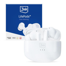 3mk bezdrátová stereo sluchátka LifePods, stereo, nabíjecí pouzdro, bílá 3mk bezdrátová stereo sluchátka LifePods, stereo, nabíjecí pouzdro, bílá