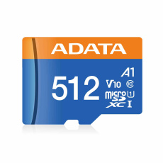 ADATA MicroSDXC karta 512GB Premier UHS-I C10 V10 (R:100/W:25 MB/s) + SD adaptér ADATA MicroSDXC karta 512GB Premier UHS-I C10 V10 (R:100/W:25 MB/s) + SD adaptér