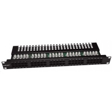 19" Patch panel LEXI-Net telefonní 50port, UTP, Cat3, krone, černý 19" Patch panel LEXI-Net telefonní 50port, UTP, Cat3, krone, černý