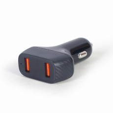 GEMBIRD Nabíječka do auta, 2x USB, rychlo-nabíječka, QC3.0, 36 W, černá GEMBIRD Nabíječka do auta, 2x USB, rychlo-nabíječka, QC3.0, 36 W, černá