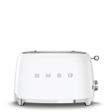 Smeg TSF01WHEU toustovač / topinkovač, 2 toasty, 6 úrovní opékání, zásuvka na drobky, styl. 50. let, bílý Smeg TSF01WHEU toustovač / topinkovač, 2 toasty, 6 úrovní opékání, zásuvka na drobky, styl. 50. let, bílý