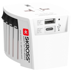 SKROSS cestovní adaptér MUV USB, USB A+C, univerzální pro 150 zemí SKROSS cestovní adaptér MUV USB, USB A+C, univerzální pro 150 zemí