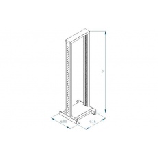 TRITON 19" montážní rám 32U, jednodílný TRITON 19" montážní rám 32U, jednodílný
