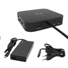 i-tec USB-C HDMI DP Docking Station, Power Delivery 65W + Universal Charger 77 W