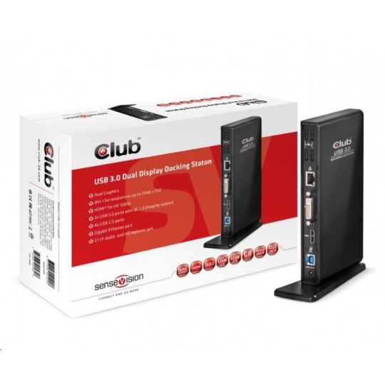 Club3D Dokovací stanice USB 3.0 Type A Dual Display