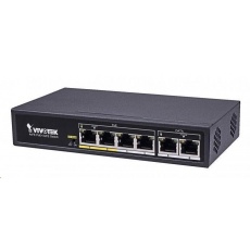 Vivotek 6-ti portový Switch, 4xRJ45 10/100 s PoE (802.3af/at, PoE budget 60W), 2xRJ45 10/100, 4kV přepěťová ochrana Vivotek 6-ti portový Switch, 4xRJ45 10/100 s PoE (802.3af/at, PoE budget 60W), 2xRJ45 10/100, 4kV přepěťová ochrana