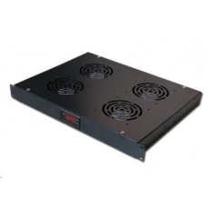 19" ventilační jednotka XtendLan, 4 ventilátory, LCD display, termostat, hloubka 350mm, černá 19" ventilační jednotka XtendLan, 4 ventilátory, LCD display, termostat, hloubka 350mm, černá
