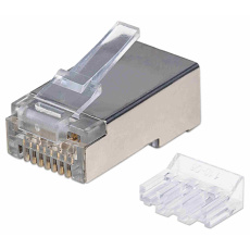 Intellinet konektor RJ45, Cat6A, stíněný STP, 15µ, drát, 90 ks v nádobě Intellinet konektor RJ45, Cat6A, stíněný STP, 15µ, drát, 90 ks v nádobě