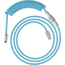 HyperX USB-C Coiled Cable Light Blue-White - Příslušenství ke klávesnici HyperX USB-C Coiled Cable Light Blue-White - Příslušenství ke klávesnici