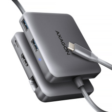 AXAGON HMC-5HL USB 5Gbps hub, 2x USB-A, HDMI 4k/60Hz, RJ-45 GLAN, PD 100W, kabel USB-C 20cm AXAGON HMC-5HL USB 5Gbps hub, 2x USB-A, HDMI 4k/60Hz, RJ-45 GLAN, PD 100W, kabel USB-C 20cm