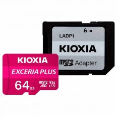 KIOXIA Exceria Plus microSD card 64GB M303, UHS-I U3 Class 10 KIOXIA Exceria Plus microSD card 64GB M303, UHS-I U3 Class 10
