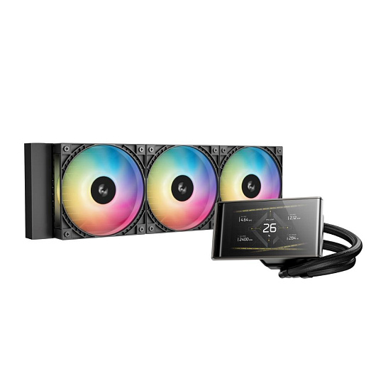 DEEPCOOL Vodní chladič LT360 VISION ARGB, 3x120mm, ARGB, AM5, LGA1851, černá DEEPCOOL Vodní chladič LT360 VISION ARGB, 3x120mm, ARGB, AM5, LGA1851, černá