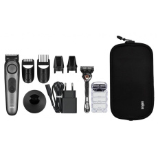 Braun BT7940 zastřihovač vousů, 0.5-20 mm, dobíjecí, 4 nástavce + Gillette, šedý Braun BT7940 zastřihovač vousů, 0.5-20 mm, dobíjecí, 4 nástavce + Gillette, šedý