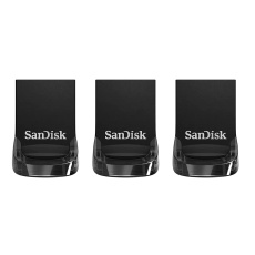 SanDisk Flash Disk 32GB Ultra Fit Flash Drive, USB 3.2, Černá, 3 Pack SanDisk Flash Disk 32GB Ultra Fit Flash Drive, USB 3.2, Černá, 3 Pack