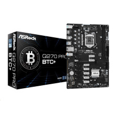 BAZAR - ASRock MB Sc LGA1151 Q270 PRO BTC+, Intel Q270, 2xDDR4, 1xHDMI - Po opravě (Komplet) BAZAR - ASRock MB Sc LGA1151 Q270 PRO BTC+, Intel Q270, 2xDDR4, 1xHDMI - Po opravě (Komplet)