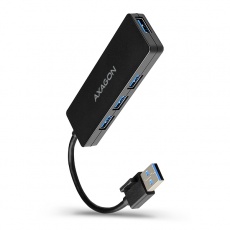 AXAGON HUE-G1A, 4x USB 3.2 Gen 1 SLIM hub, kabel Type-A 14cm napevno AXAGON HUE-G1A, 4x USB 3.2 Gen 1 SLIM hub, kabel Type-A 14cm napevno